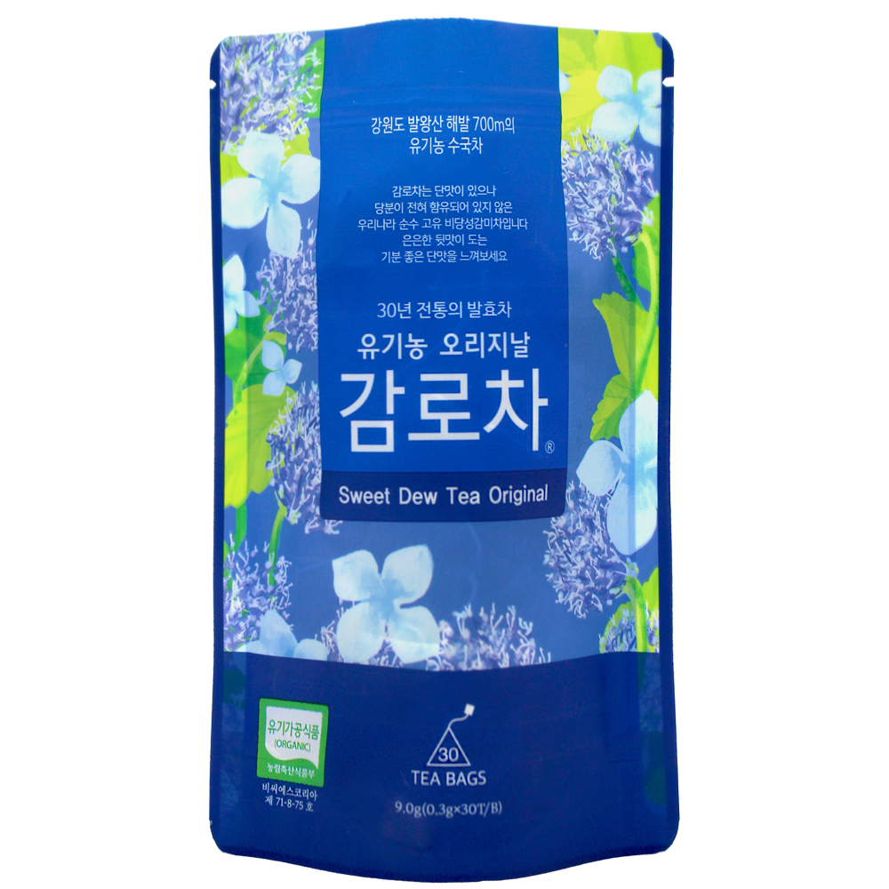 유기농 오리지날 감로차30티백 수국차 이슬차 비건식품인증 무설탕 제로 천연비당성 : 감로700