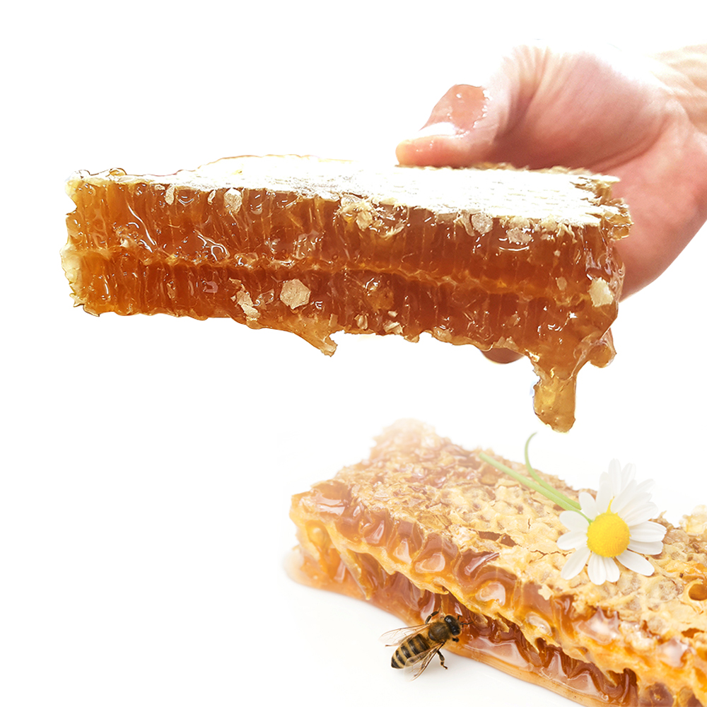 꿀송이팜 국내산100%벌집채꿀 양봉장직영 효도 선물용 사양벌꿀 2.5kg : 꿀송이팜