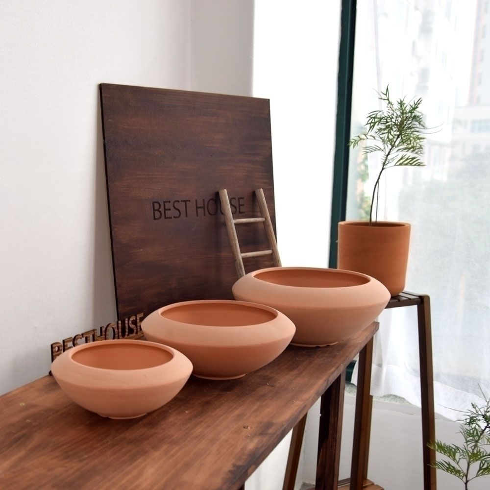 모던 브라운 UFO 분재토분 D25 25x11cm (중) : 트루 스토리