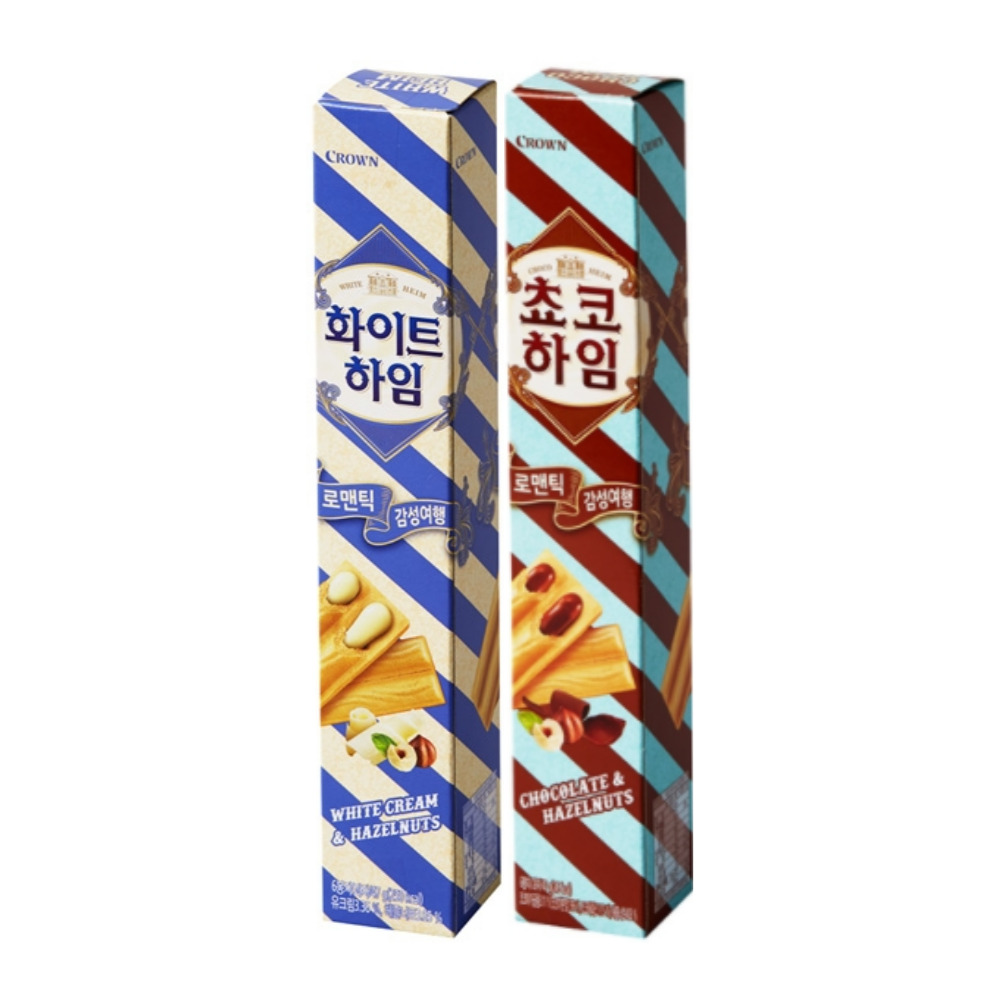 크라운 롱 화이트하임 쵸코하임 47g 빼빼로데이 막대스틱 : 우리마트몰