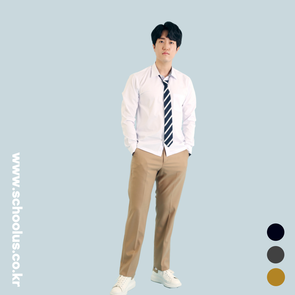 [허리조절기 바지] 스쿨어스 교복 남자 교복 동복바지 중학생 고등학생(3color) : 스쿨어스