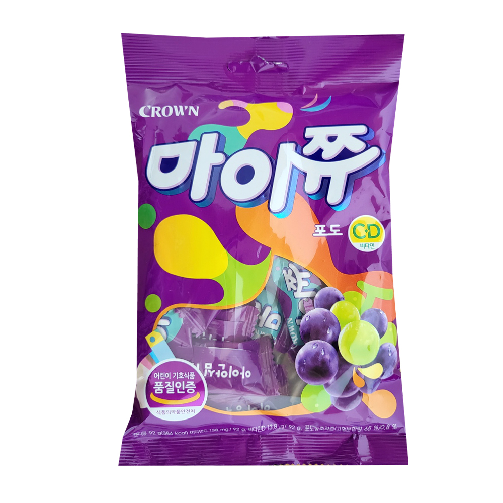 크라운 마이쮸 포도 92g x 20개입 1박스 : 다머거