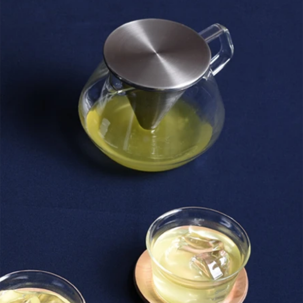 킨토 캐럿 유리 티팟 독특한 내열유리 티포트 잎차 보리차 우리기 600ml : 밀키앤쥬