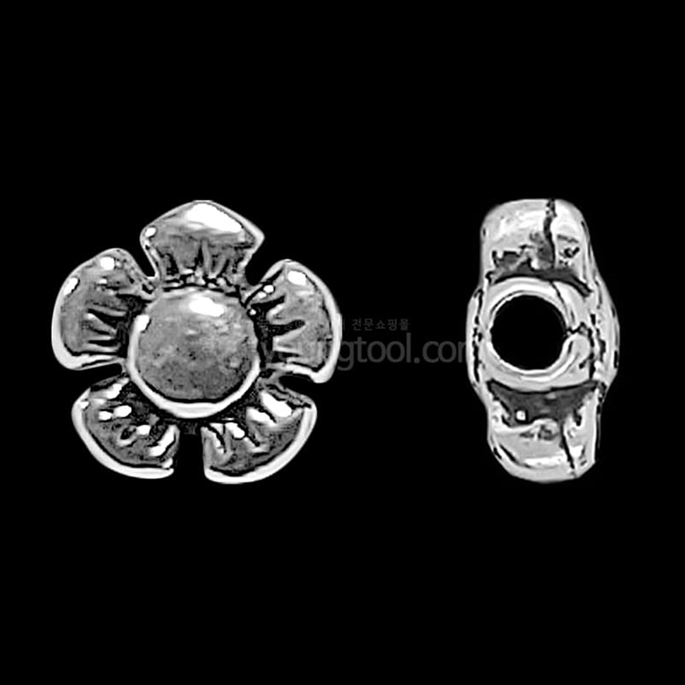 은 앤틱 꽃 비즈 장식 A 5.0 x 3.0 mm 10개입 : 영진재료