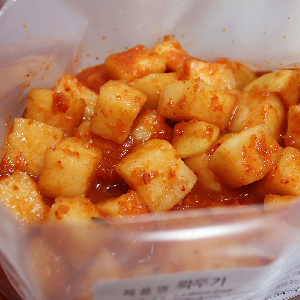 금치 아삭한 전라도 깍두기 500g 맛있는 별미 김치주문 : 금치