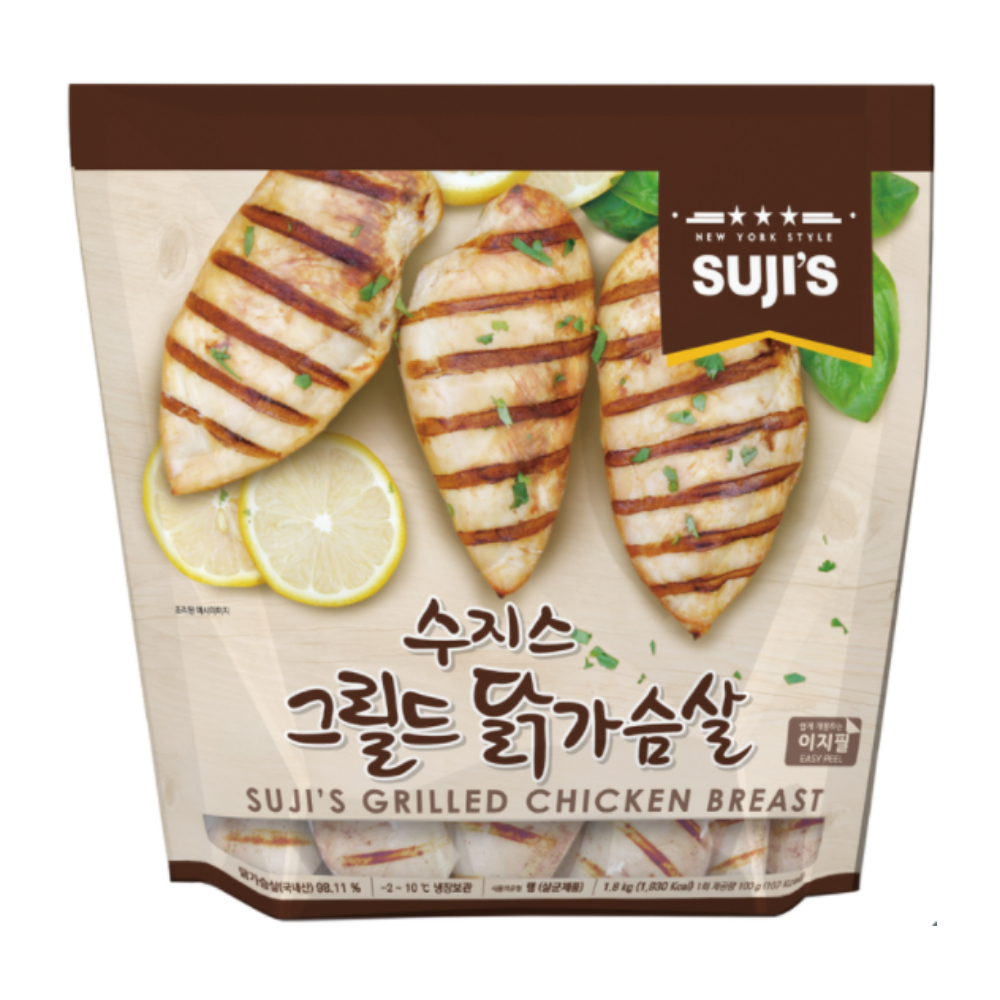 수지스 그릴드 닭가슴살 1.8kg 대용량 닭고기 코스트코 훈제 수비드닭가슴살 허브 페퍼콘 : 8월의봄