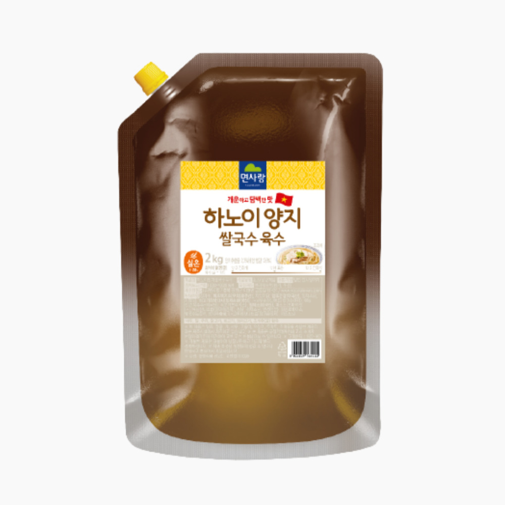 더식구 면사랑 베트남 하노이 양지 쌀국수 육수 2kg 6개 쇠고기맛 육수 1박스 : THE 식구