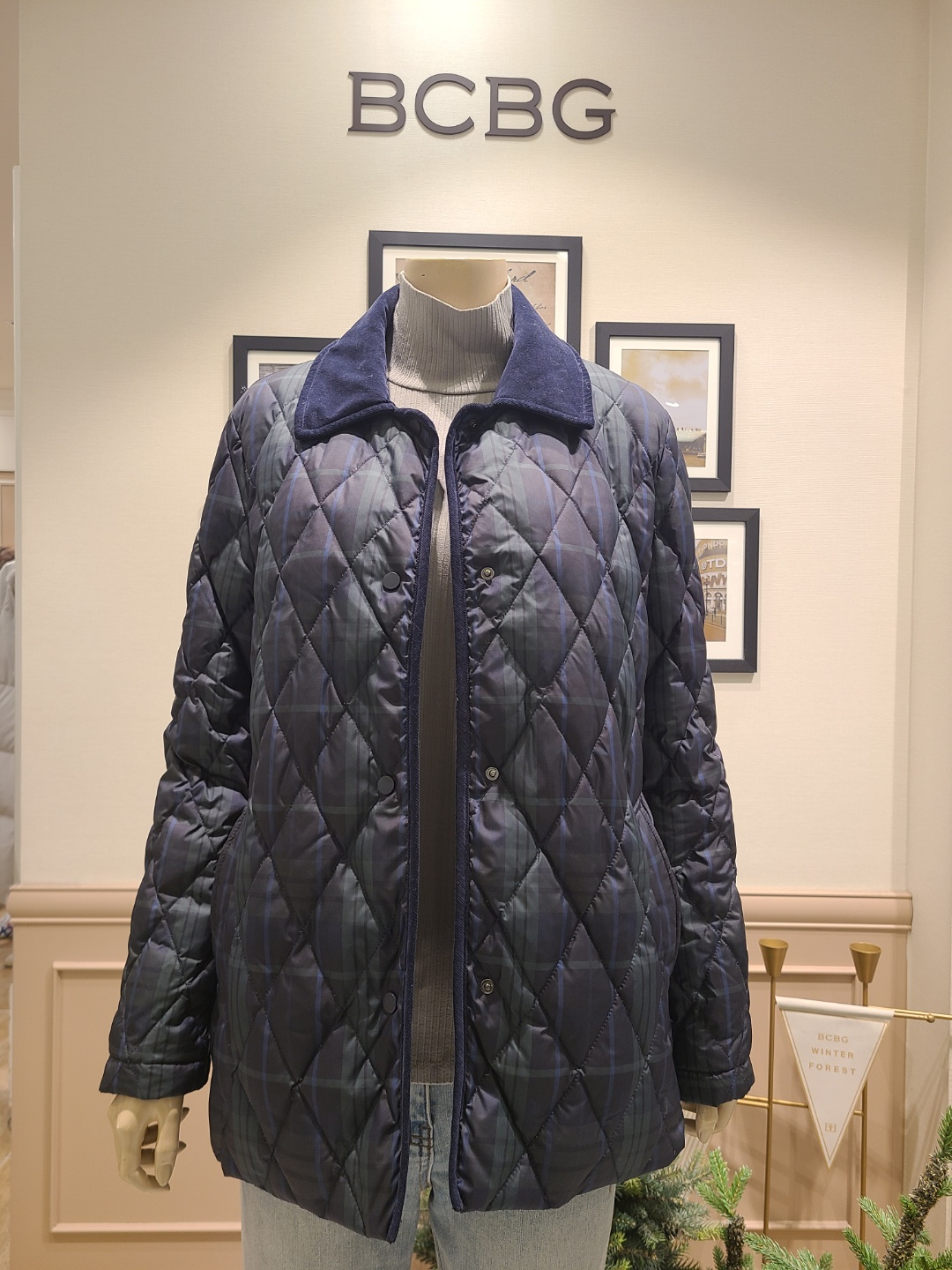 BCBG케이트 체크 다운 B1DAF811 : NC평촌점 BCBG