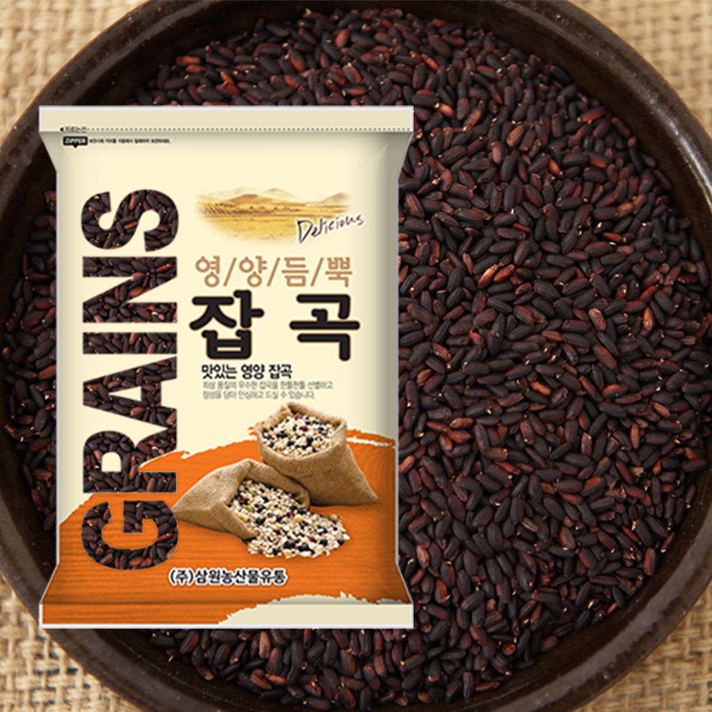 삼원농산 국내산 발아찰흑미 4kg (2kg/2개) - 2024년 햅쌀 : 삼원농산