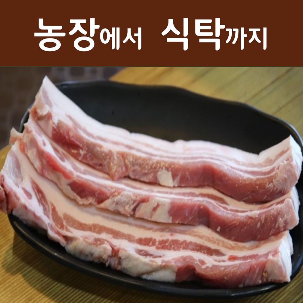 포천흑돼지 유황흑돼지 삼겹살 구이용삼겹살 까망깨돈 간식용 목삼겹살 500g : 다봄쇼핑
