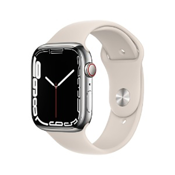 [대구백화점] [애플(Apple)]애플 워치 시리즈 7(GPS + CELLULAR, 41MM 실버 스테인리스스틸, 스타라이트 스포츠 밴드 : 대구백화점