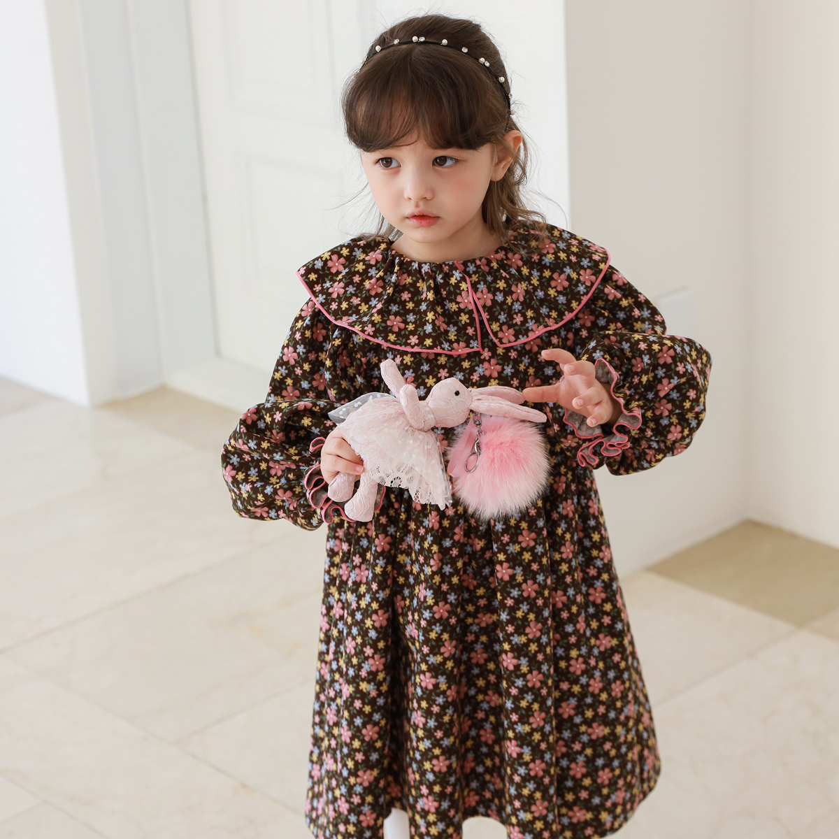 유니엘 아동복 샤론플라워 원피스_핑크 여아 UNEEL : 유니엘-uneel
