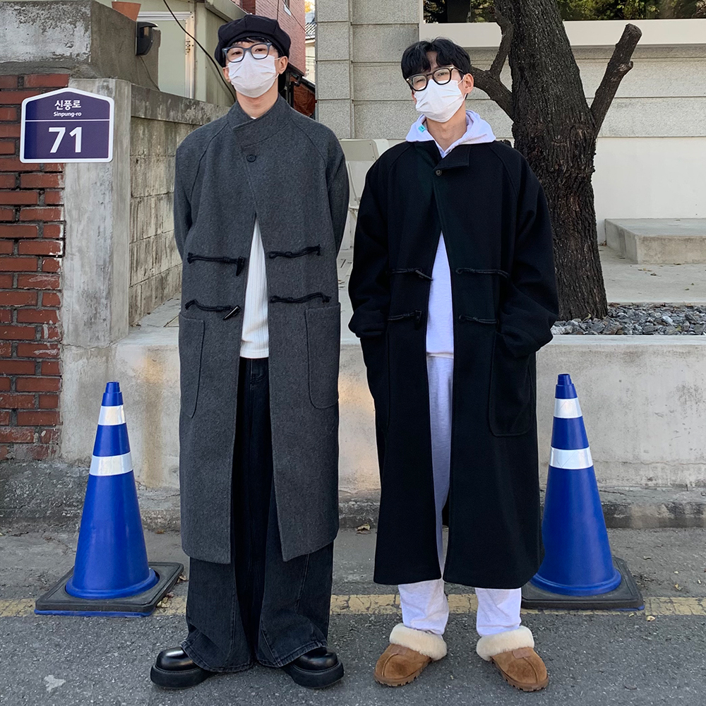 제나더 남자 가을 겨울 코스 울 롱 더플코트 : 제나더