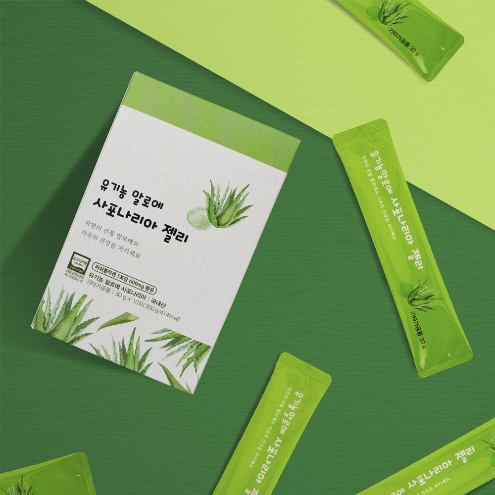권도영 유기농 먹는 알로에겔 석류콜라겐 알로에 젤리스틱 30g 13포 저분자피쉬콜라겐 : 권도영알로에