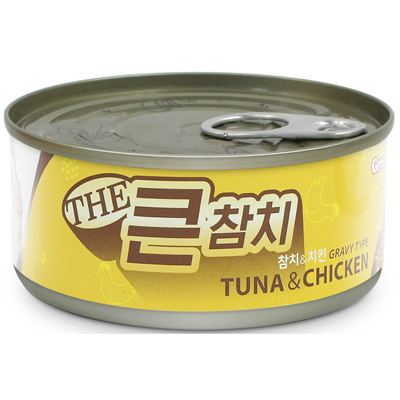 더큰참치 고양이캔 TUNA+게살, 160g, 24개 : 바른펫
