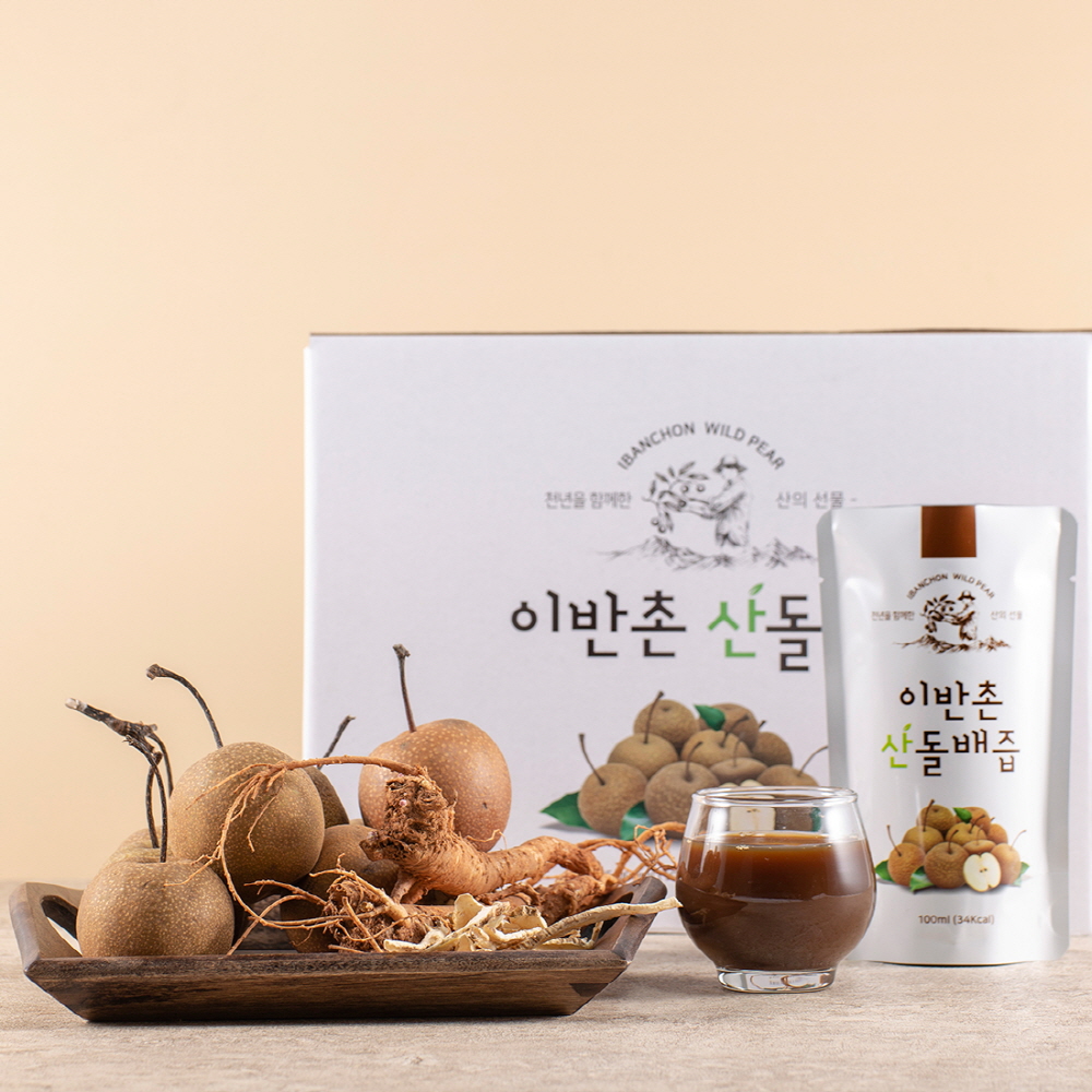 [이반촌농원] 산돌배즙 명품세트 100ml x 50포 : 건강바이오