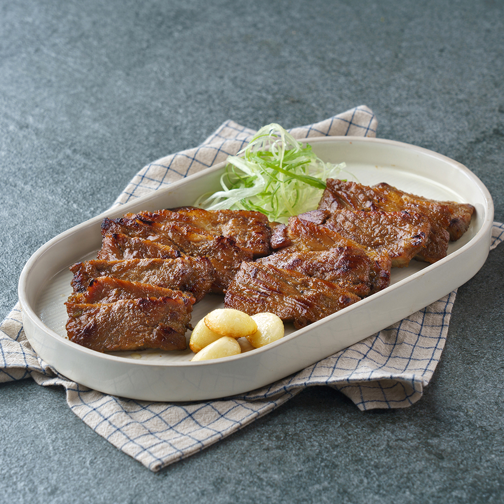 돼지갈비 맛 멍석말이 돈구이 냉동 750g (미국산) : 임규율고기마을