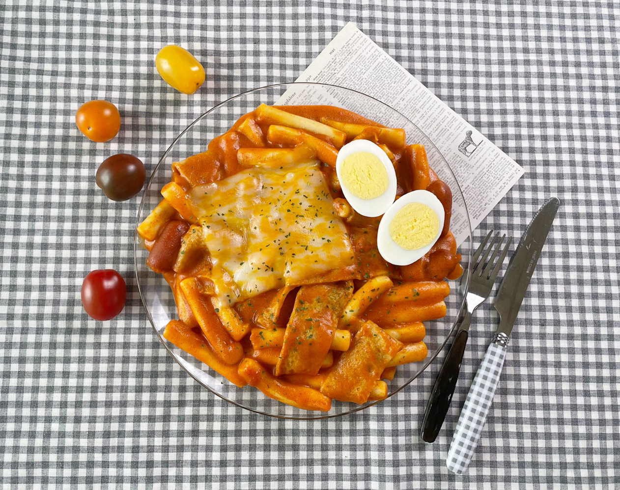 캠핑밥상 로제떡볶이 밀키트 밀떡 국물 치즈 베이컨 간편식 야식 크림소스 막창 김말이 세트 : 마스크쇼핑