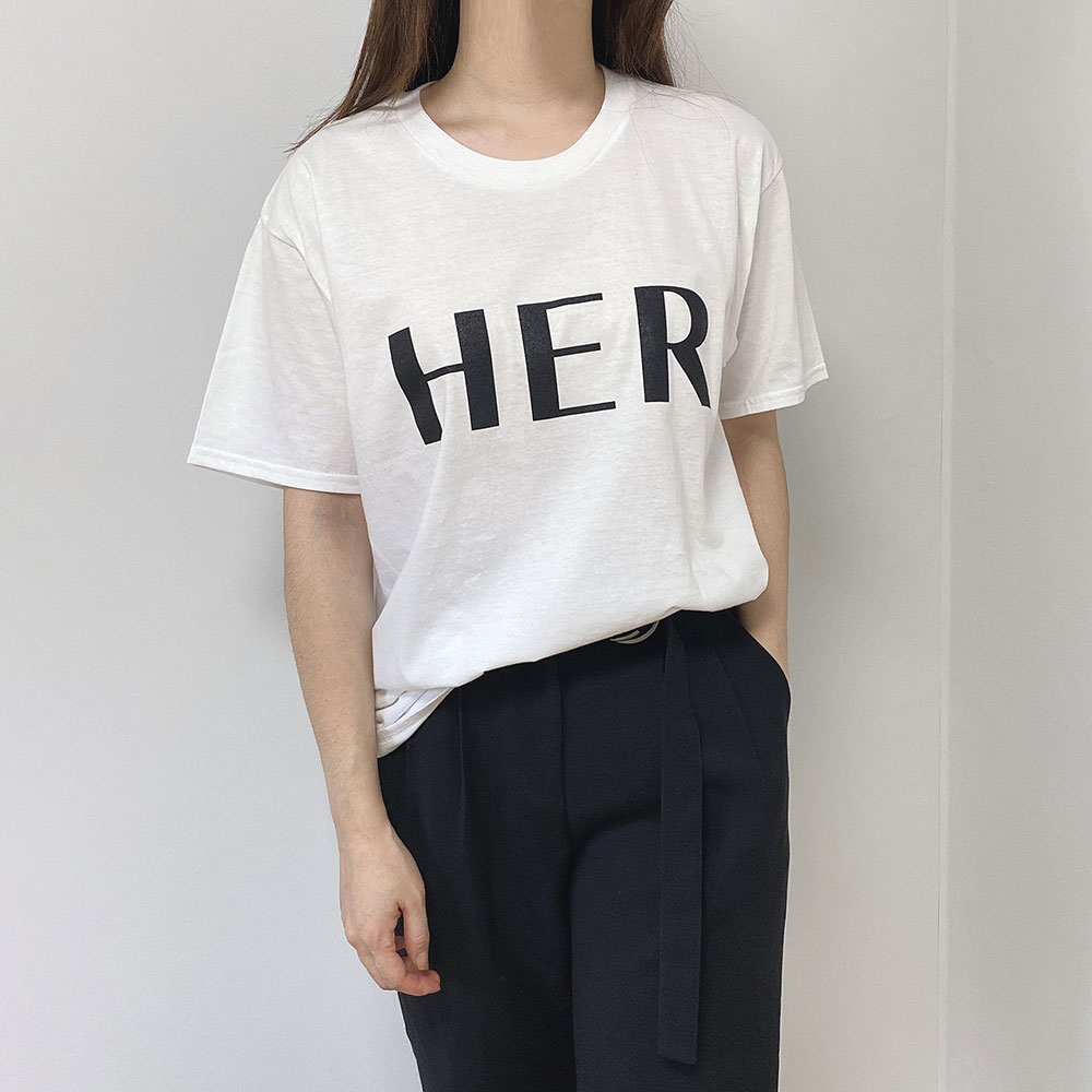 her 티셔츠 레터링 헐티셔츠 : 시에떼