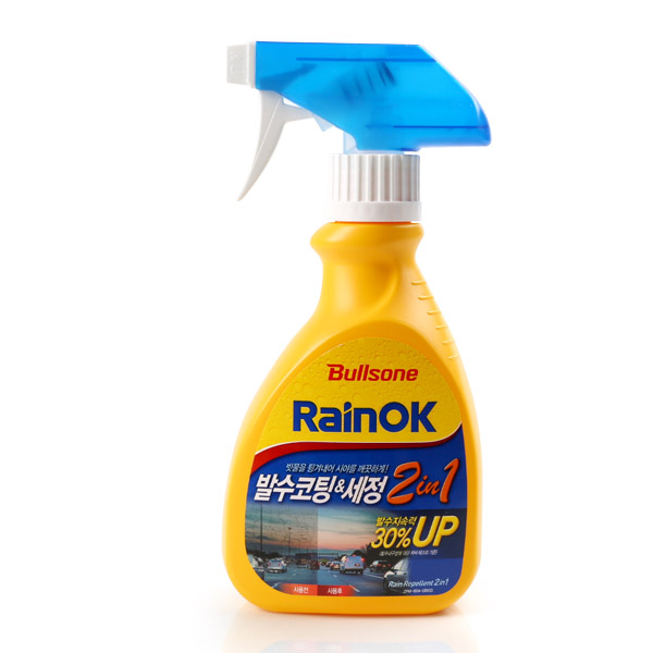 Bullsone 레인OK 2IN1 발수 코팅 & 세정제 300ml 자동차 창문 유리 세차 : 토투스