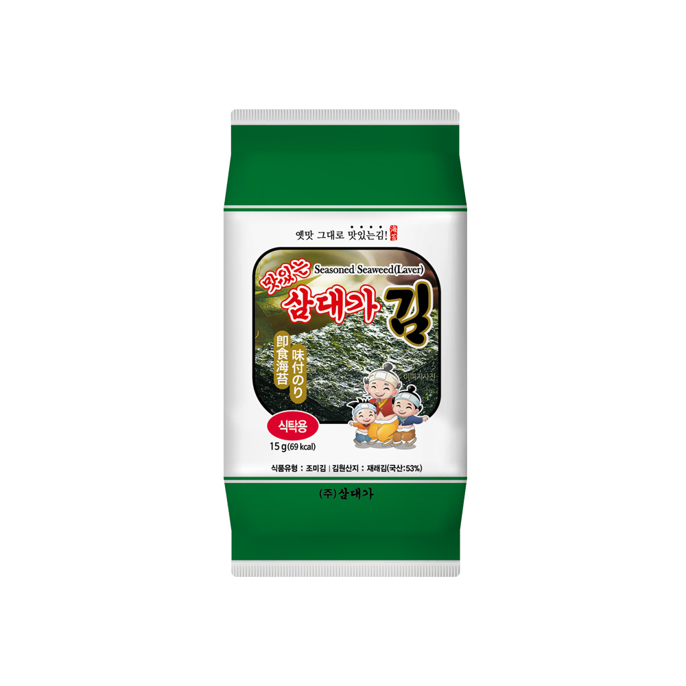 맛있는삼대가 식탁김 15g 1봉 : 정동상회