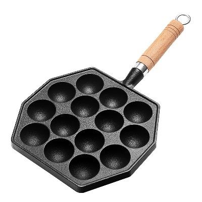 타코야끼 팬 후라이팬 호두과자 판 철제 와플 틀 기계 철판 가정 캠핑용 셀프 타코 만들기 : 메르마쉐