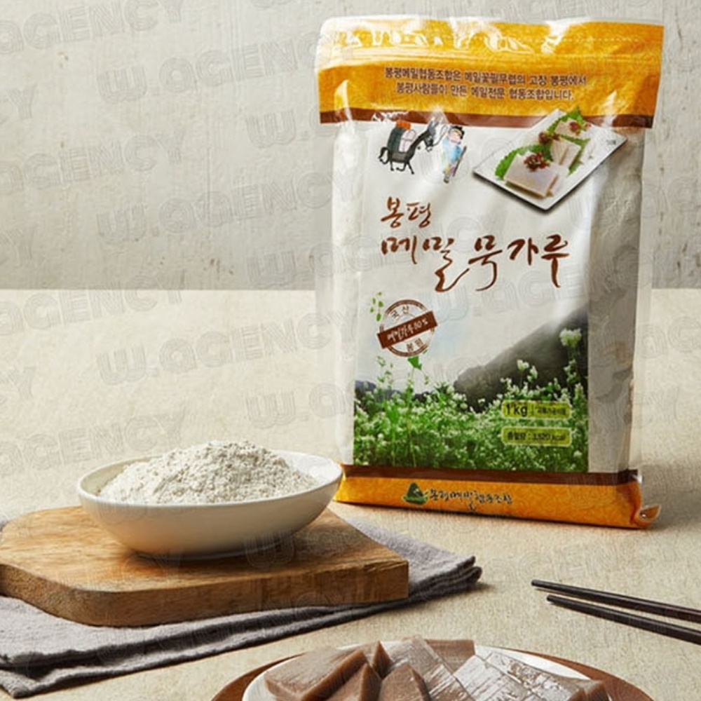 국산 봉평 메밀묵가루 분말 1kg 메밀효능 묵사발 묵무침 만드는법 : 미미그린