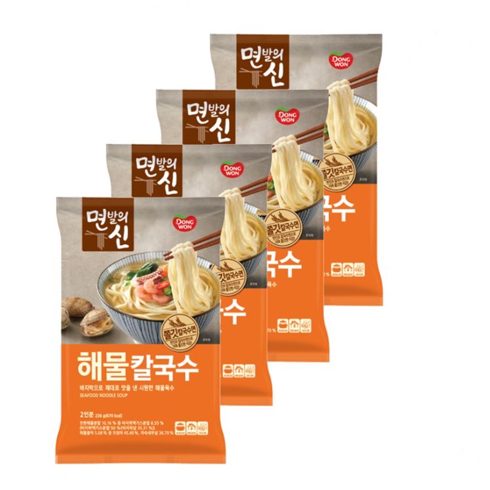 코스트코 동원 면발의 신 해물칼국수 236g x 4 간편조리 밀키트 : PM730