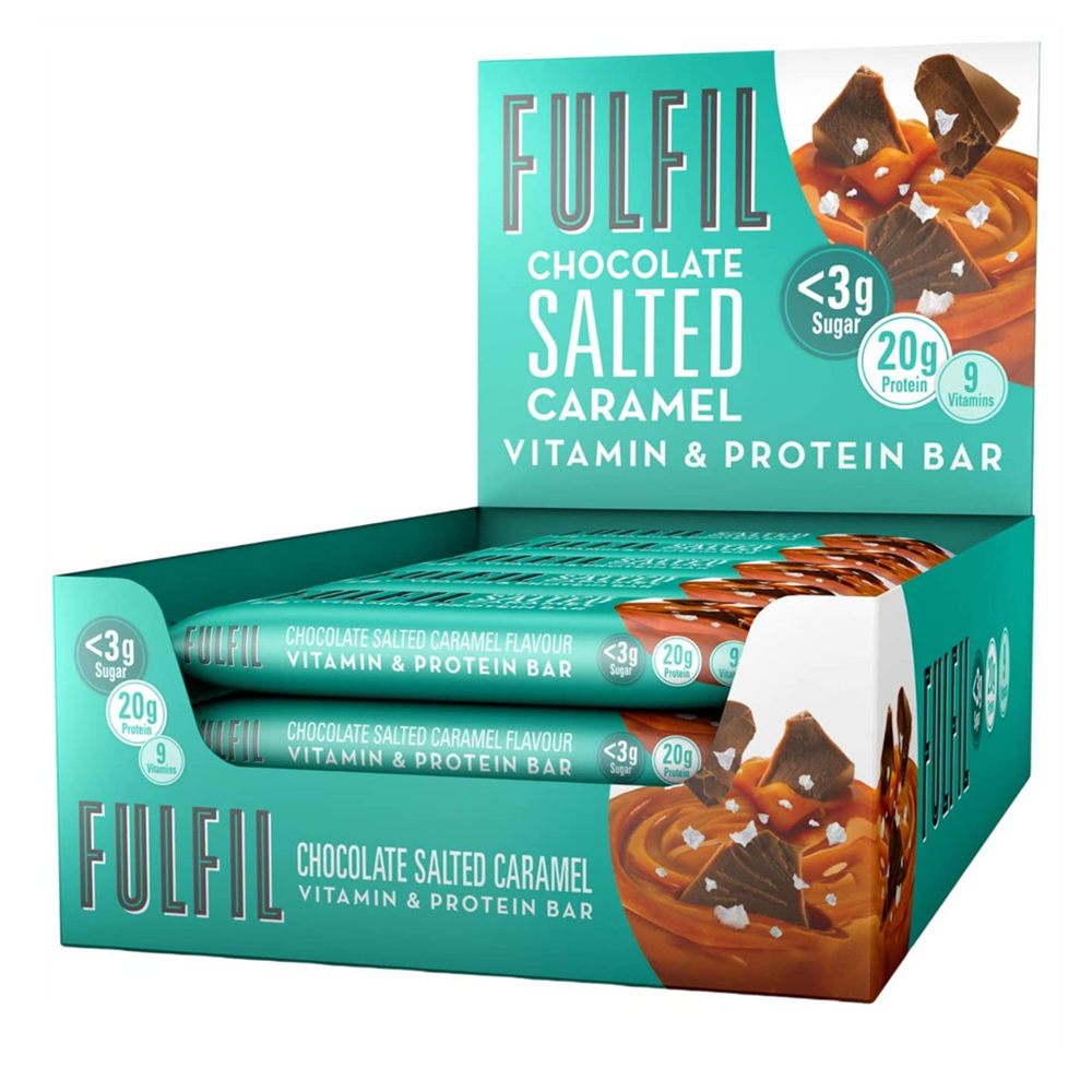 풀필 비타민 프로틴바 솔티드카라멜 55g 15개입 Fulfil Vitamin Protein Bar Chocolate Salted Caramel : 카멜레마켓