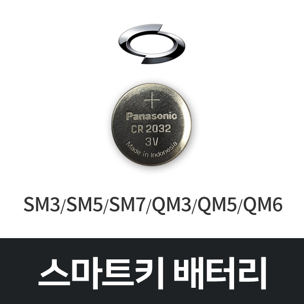 SM5 스마트키 배터리 르노삼성키건전지 SM3 SM6 SM7 키 건전지(5개) : 봉봉스토