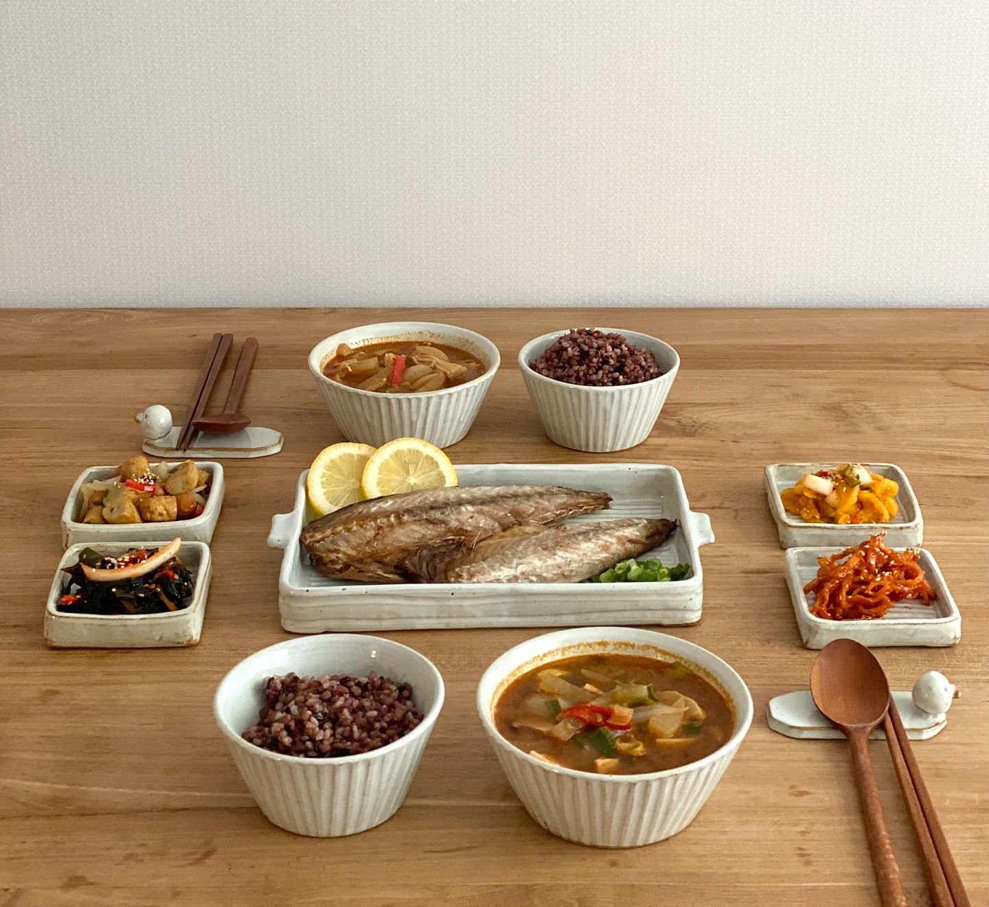 새늘 아람 직사각2인세트 사각그릇세트 신혼그릇 : 새 늘