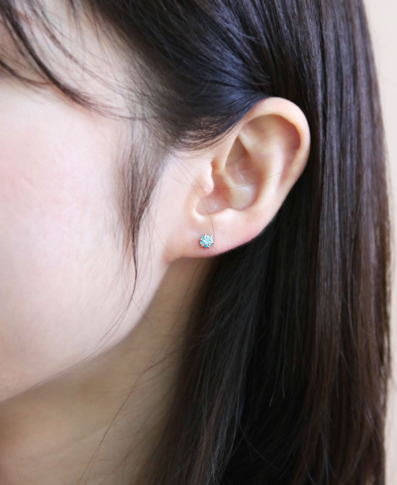 14k18k 기본 별큐빅 피어싱 귀걸이 민트 블랙 터키 블루토파즈 아웃컨츠 이너컨츠 귓바퀴 트라거스 : 헬로피어싱
