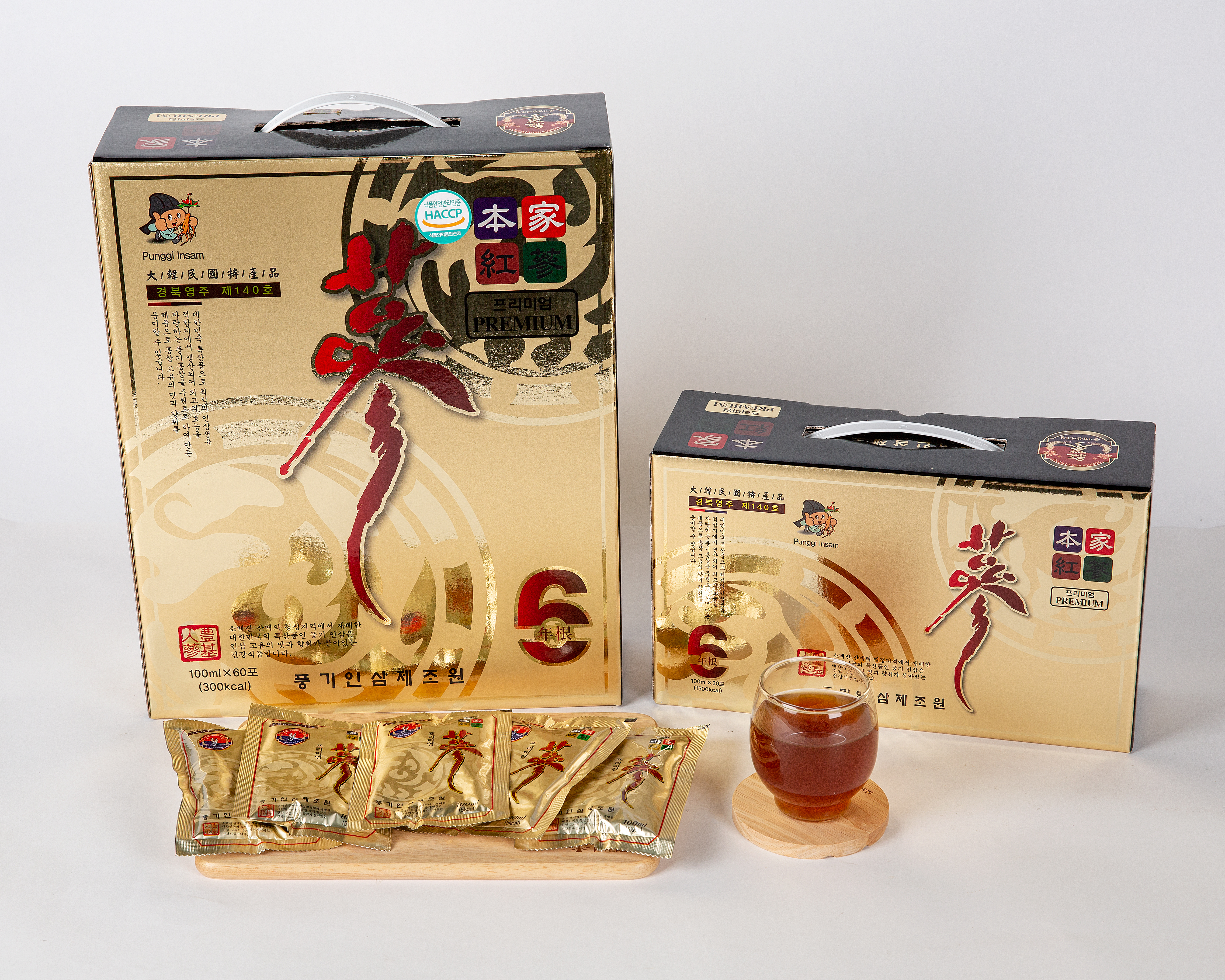 6년근 본가 홍삼액 프리미엄 100ml 60포 : 풍기대우인삼사