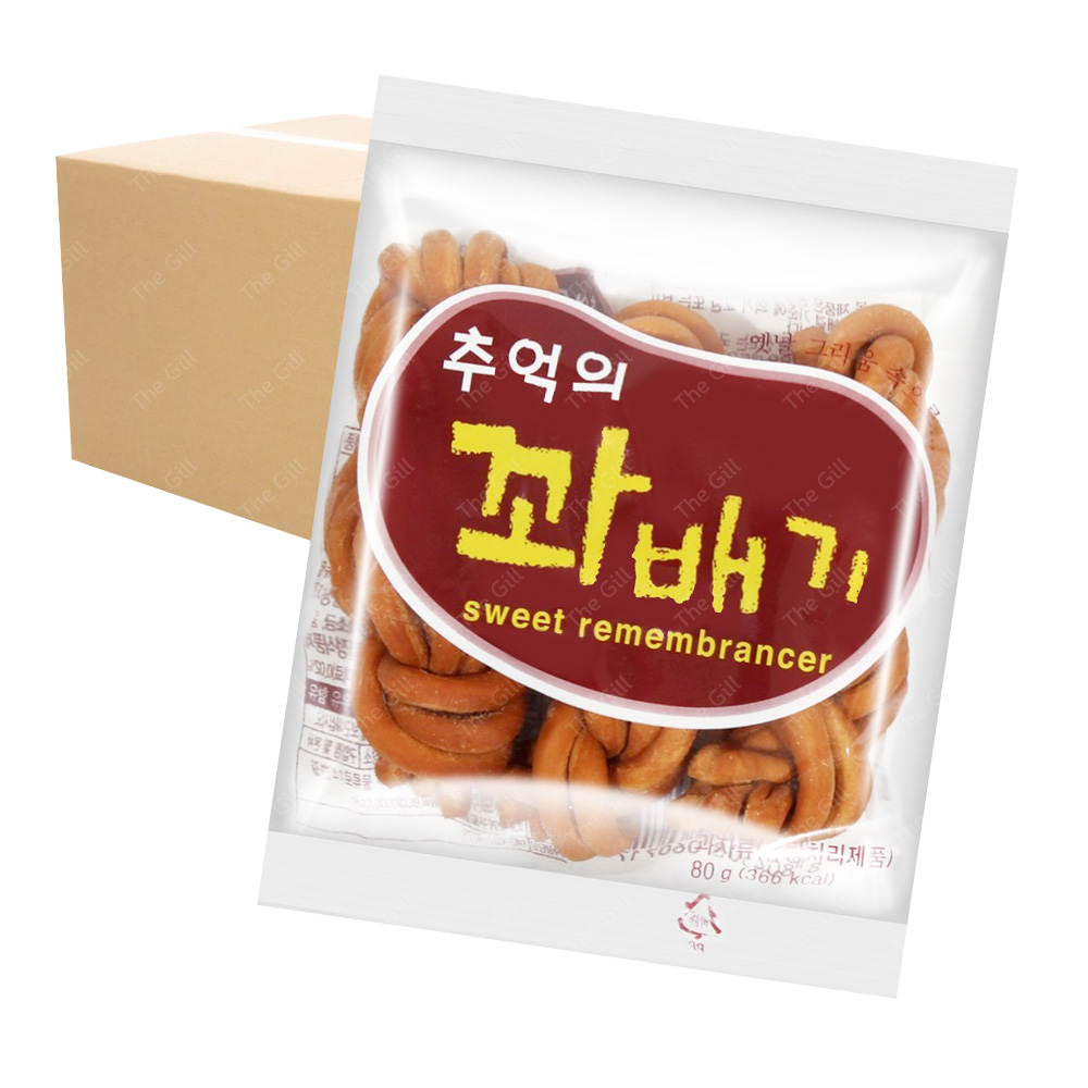 에코푸드 추억의꽈배기 옛날과자 80g x 25입(1박스) : 아이엠 마트