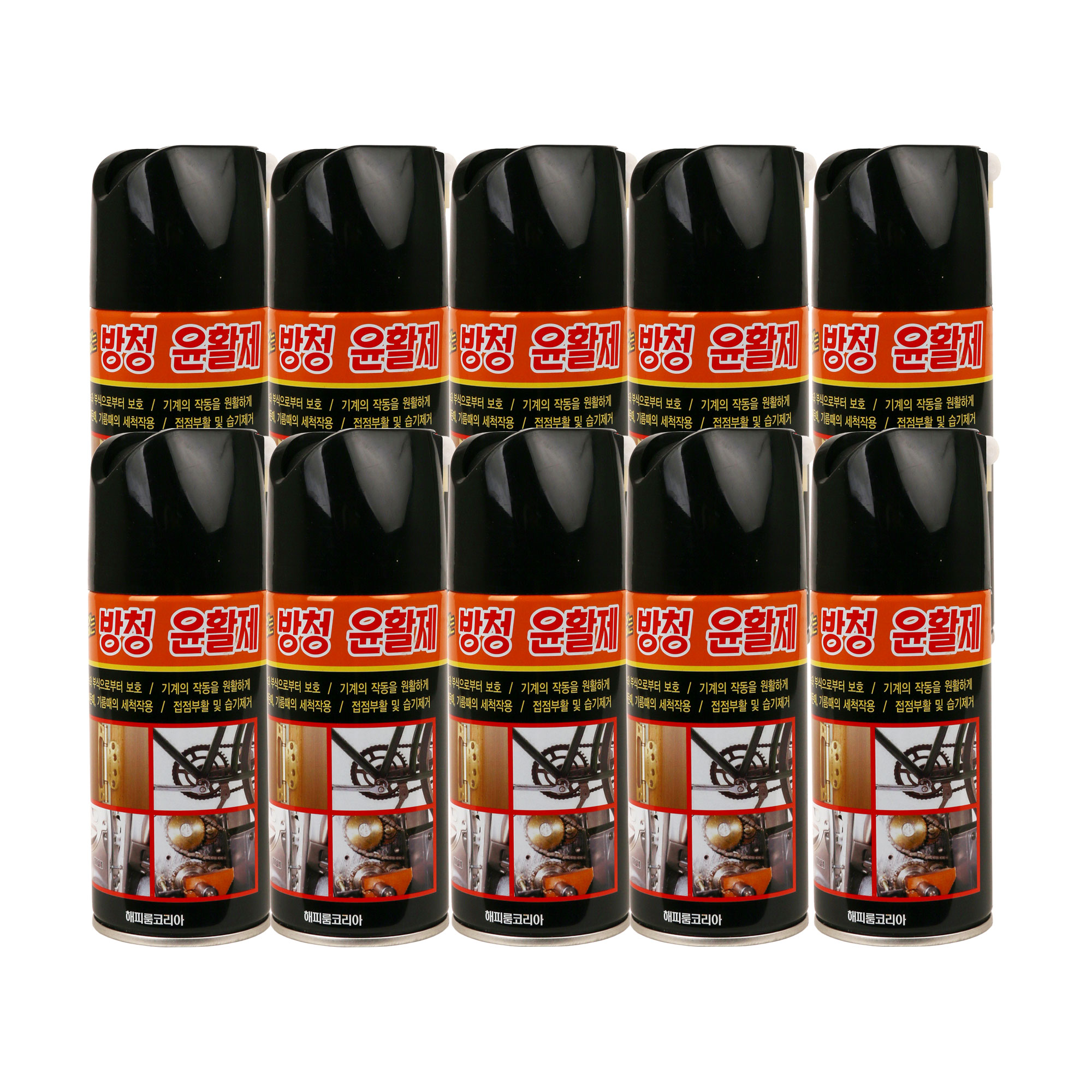 해피룸 냄새없는 방청윤활제 360ml 10개 1세트 뿌려도 냄새가 안나서... 찌든때 기름때 제거 녹과 부식으로부터 보호 윤활제 : 해피룸몰