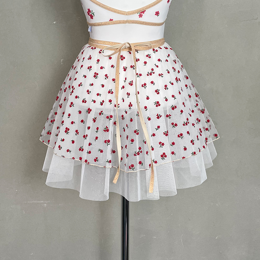 Flora Skirt (White) l 플로라 스커트 성인 발레 취미 발레복 : 다프네 로럴