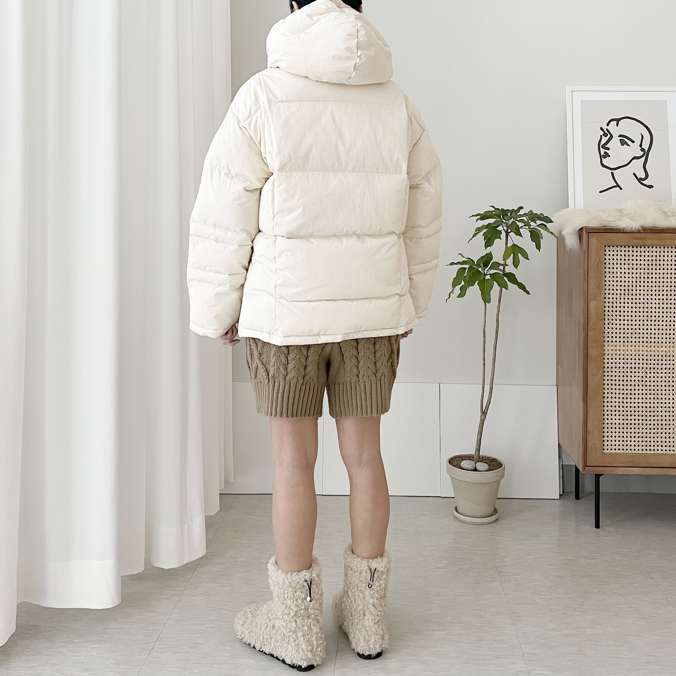 뽀글이 푸들 퍼 양털 어그 부츠 : 르누어