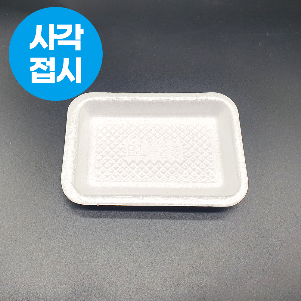 부림테크 일회용 사각 접시 김밥 만두 분식 포장용기 BL-23 1000개 : 탑스코리아1