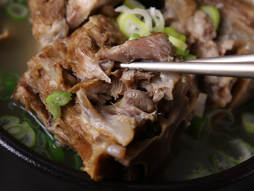 진한주옥 별미 돼지목뼈 갈비탕 100% 진짜 갈빗대 수제 왕갈비탕 : 진한주옥