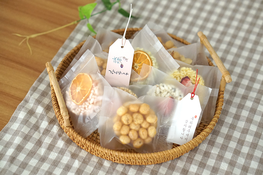수제 양갱,오란다,쌀강정 맞춤 답례품 / 돌잔치,결혼식,승진,개업,감사,축하 : 정담디저트