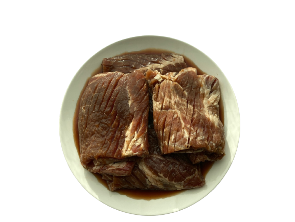 돼지갈비 맛 멍석말이 돈구이 냉동 750g (미국산) : 임규율고기마을