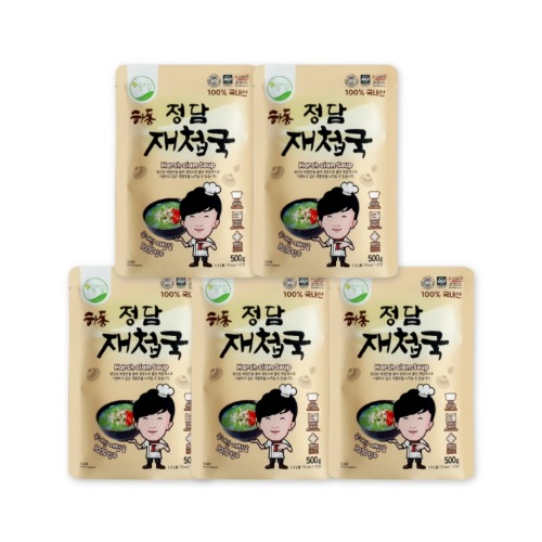 섬진강재첩국 하동 정담 국내산 푸른수산재첩국 5팩 : 지넬리