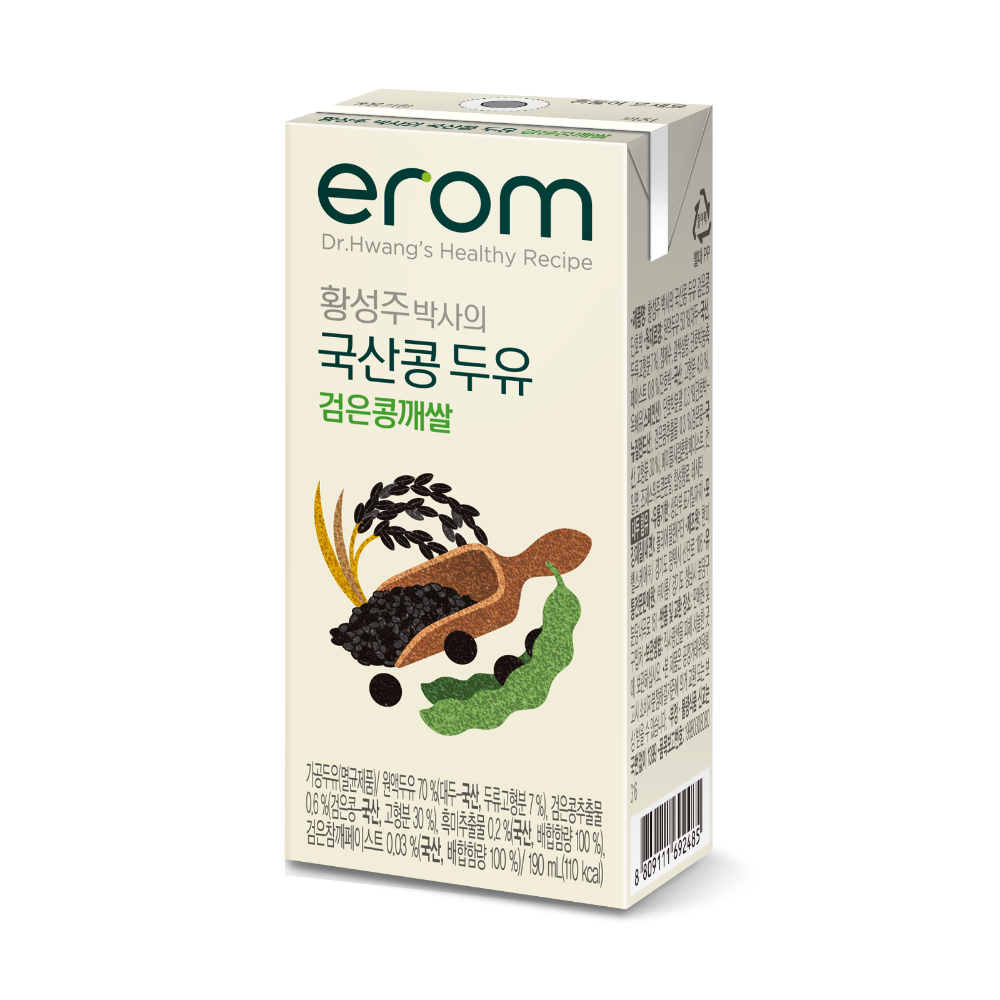 이롬 황성주박사의 국산콩두유 검은콩깨쌀 190ml x 64입 : 이롬 공식 스토어