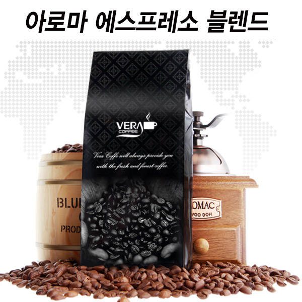 베라 원두커피 아로마 블렌드 에스프레소, 1kg, 1개 : 베라커피아울렛