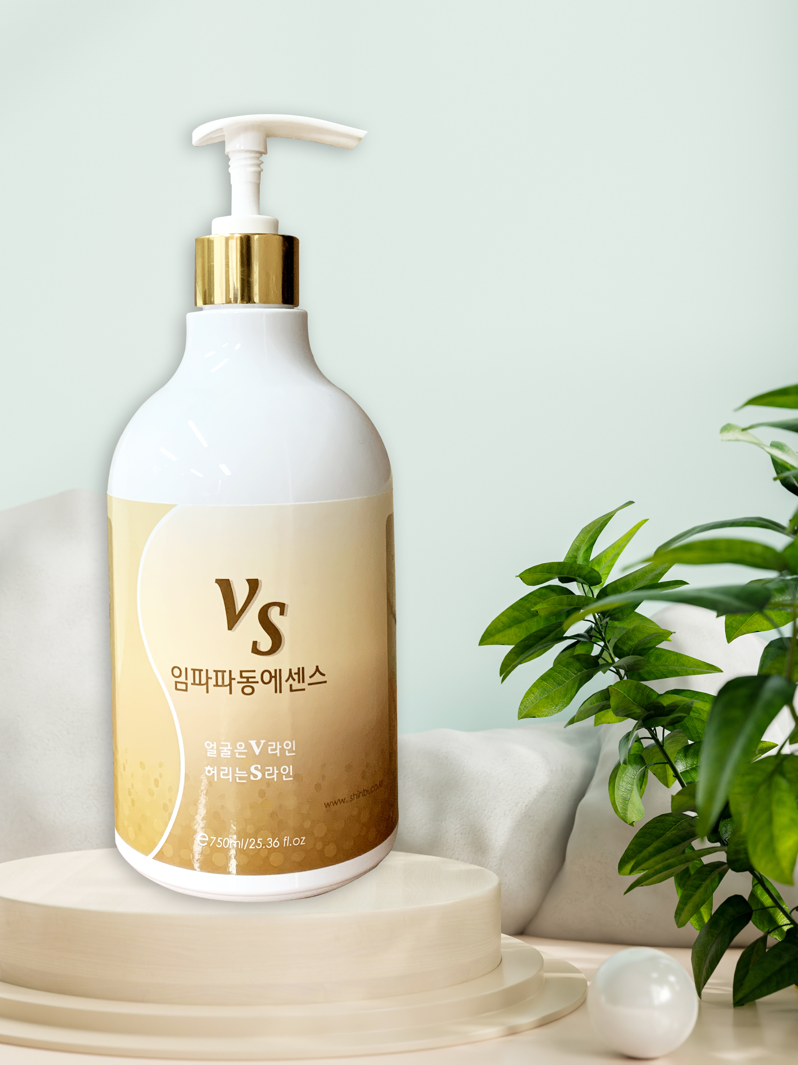 브이에스신비 에센스 대용량 750ml 임파파동 주름개선 탄력 셀프마사지 : 브이에스신비
