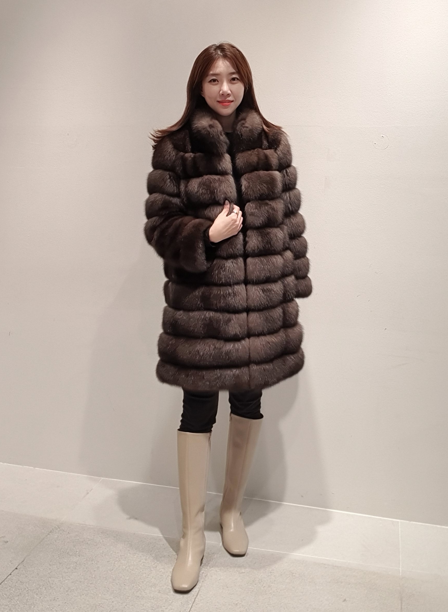 여성 하이퀄리티 러시안 소블 최고급 세이블 밍크 : 미니랑
