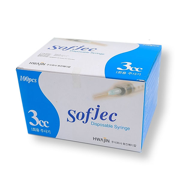 화진 일회용주사기 3cc 24g  3/4 19mm BOX / 100개 : MEDICALDAY