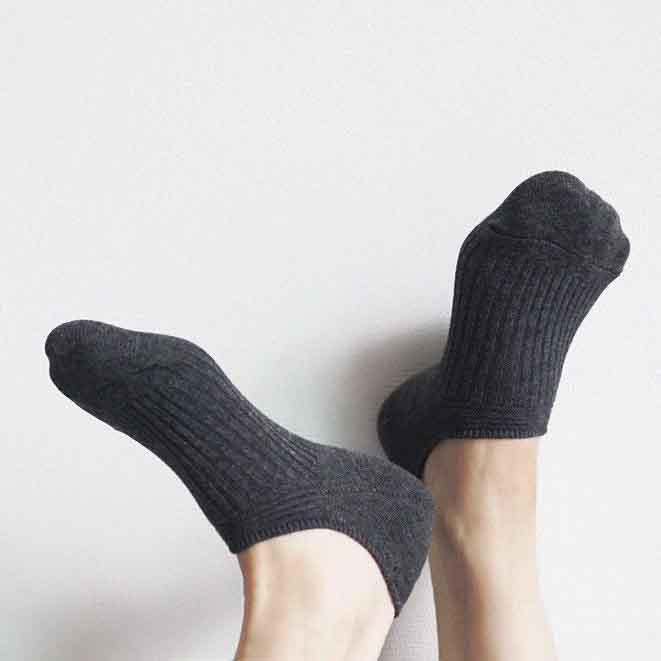 나비야갑종 남성 안벗겨지는 무지 골지 덧신 페이크삭스 : 양말인