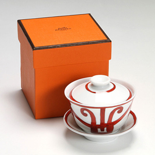 명품 접시 에르메스 Hermès Balcon 발콘 발콩 레드 티세트 티웨어 핸들 슈가볼 : 엠마앤런던