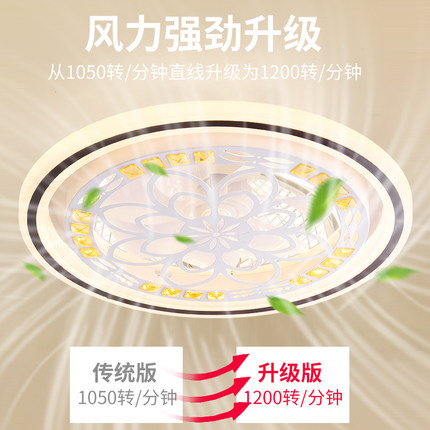 거실 천장 LED 조명 샹들리에 실링팬 3단 팬램프 침실 스텔스 레스토랑 가정용 일체 : 하이퀄스토어